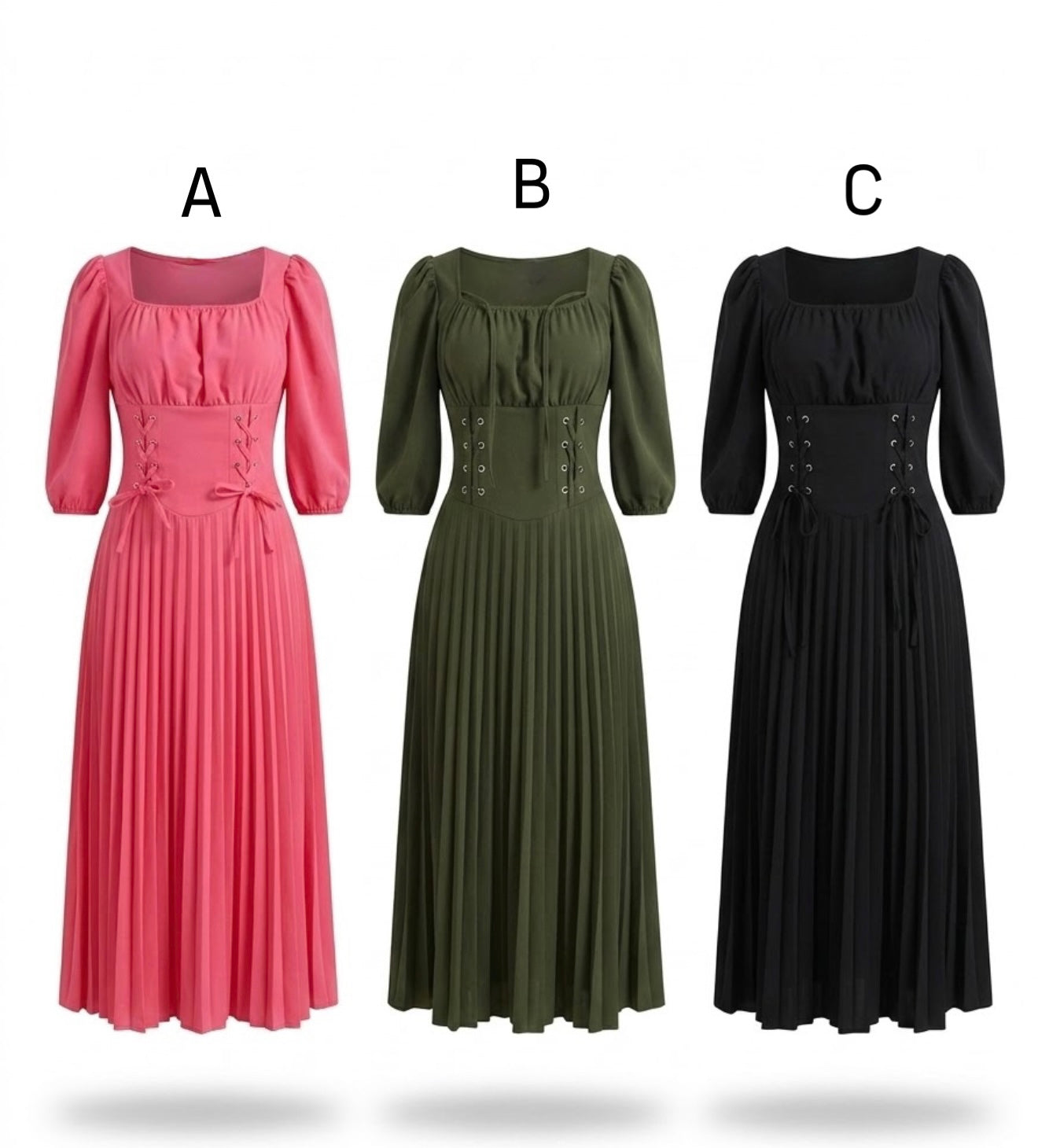 Vestidos plisados Modestos