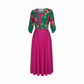 Vestido con saquito floral integrado